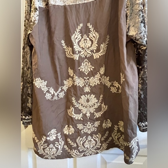 Andree tunic Blouse brown size 2X - Picture 8 of 8